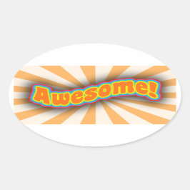 Phantastische Fun Wild Slogan Art Logo Ovaler Aufkleber