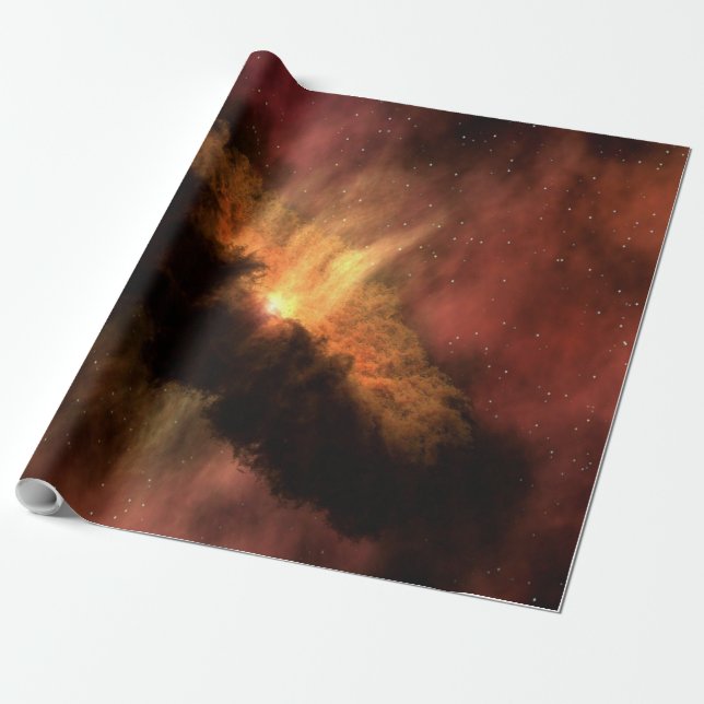 PHANTASTISCHE GALAXIE MIT HELLEN STERNEN GESCHENKPAPIER (Ungerollt)