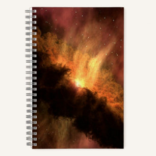 PHANTASTISCHE GALAXIE MIT HELLEN STERNEN NOTIZBUCH