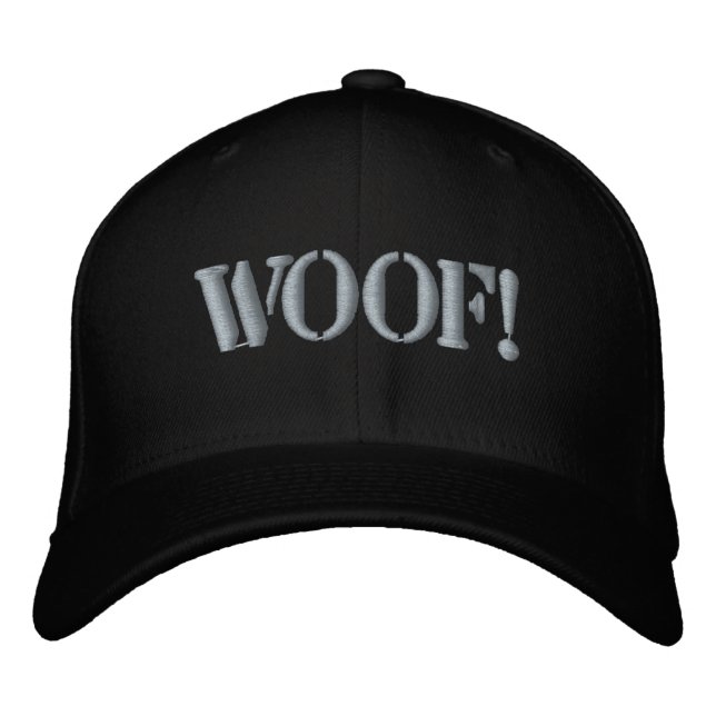 Phantastische Gay Bars Pride WOOF! Bestickte Baseballkappe (Vorderseite)