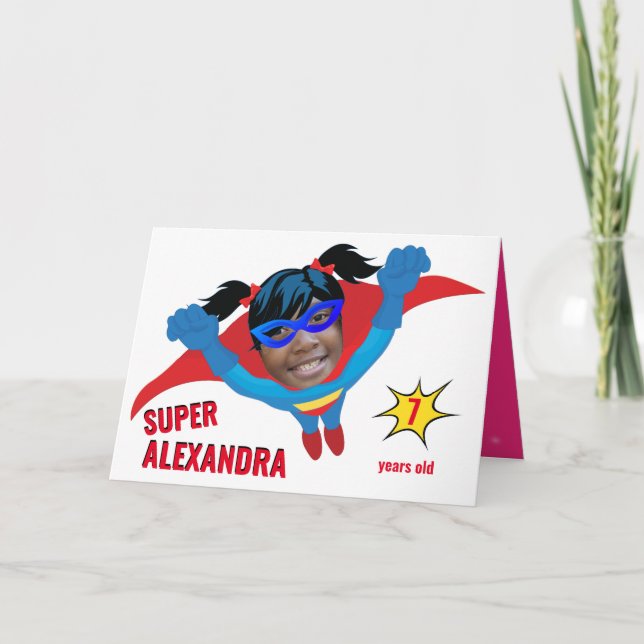 Phantastische Geschenkkarte des Superhelden zum Ge Karte (Vorderseite)
