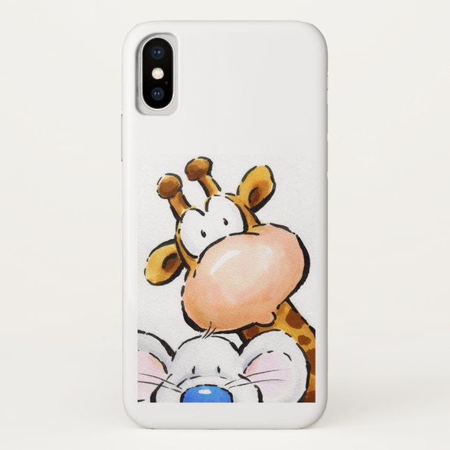 Phantastische Giraffe und Niedliche Maus Case-Mate iPhone Hülle (Rückseite)
