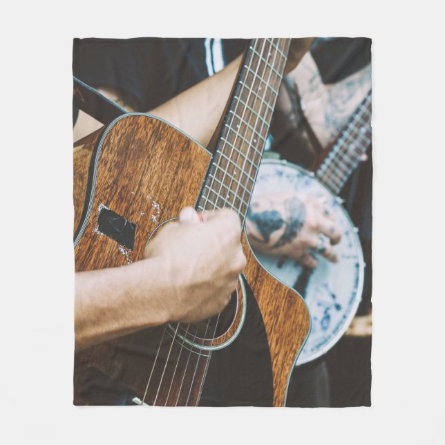 Phantastische Gitarre Fleecedecke (Vorderseite)