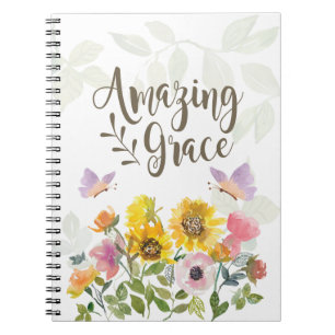 Phantastische Grace Blume und Schmetterlinge Chris Notizblock