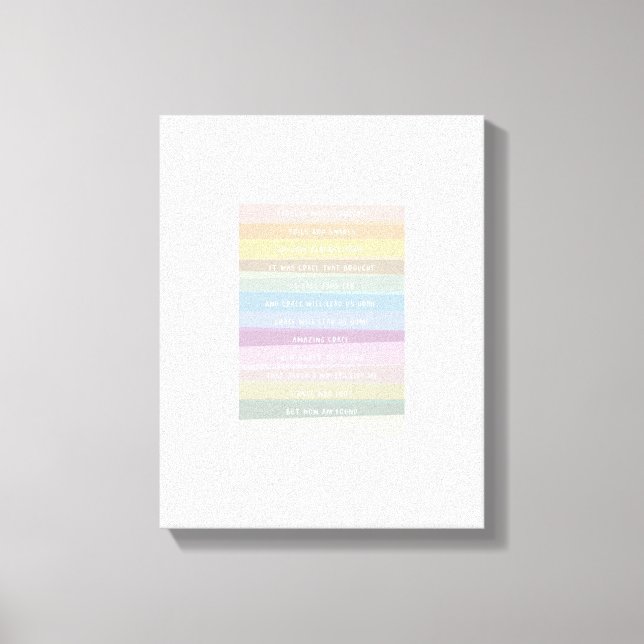 Phantastische Grace Lyric Regenbogen Farbenfrohe L Leinwanddruck (Vorderseite)