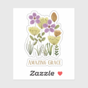 Phantastische Grace-Wildblumen Aufkleber