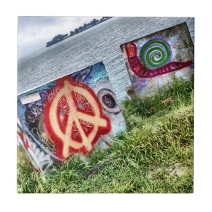 Phantastische Graffiti Art in Berkeley Kalifornien Fliese