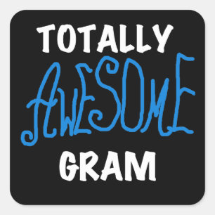 Phantastische Gram Blue Tshirts und Geschenke Quadratischer Aufkleber