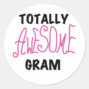Phantastische Gram Pink Tshirts und Geschenke Runder Aufkleber
