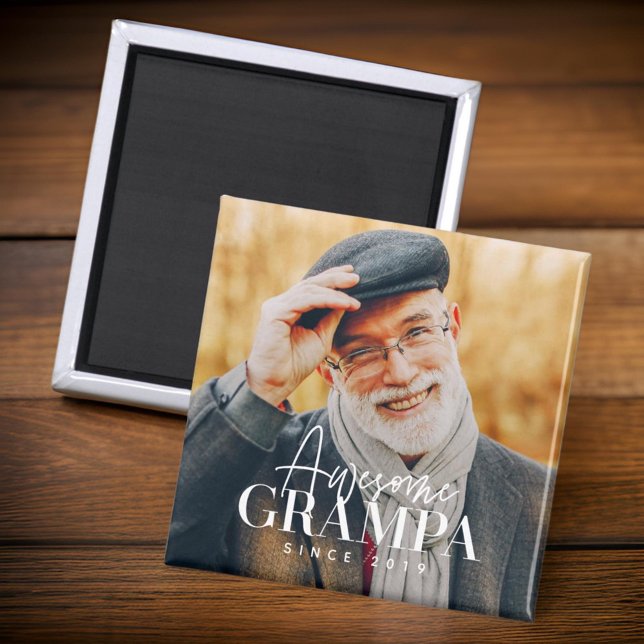 Phantastische Grampa Seit 20XX Einfaches elegantes Magnet (Von Creator hochgeladen)