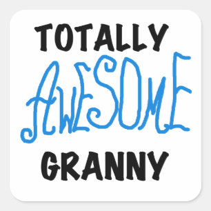 Phantastische Granny Blue Tshirts und Geschenke Quadratischer Aufkleber