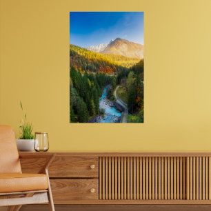 Phantastische Herbstlandschaft in Auronzo di Cador Poster