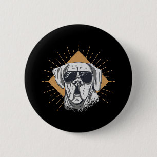 Phantastische Hundssungbrille Button