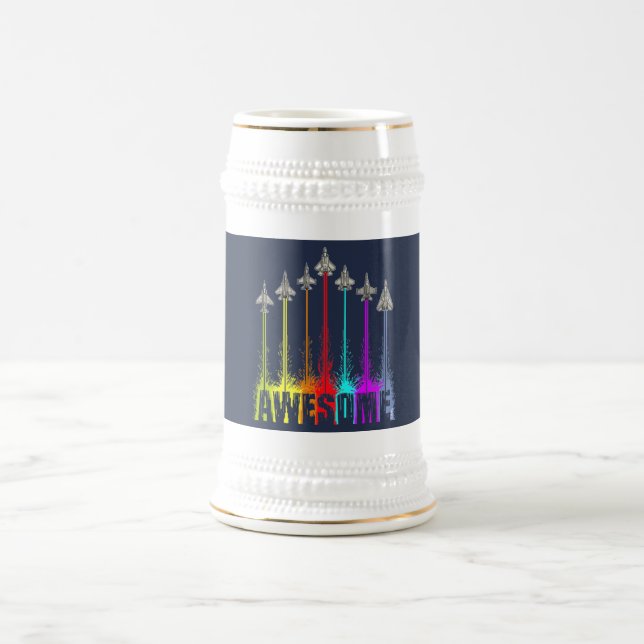 Phantastische Kampfjets Bierglas (Mittel)