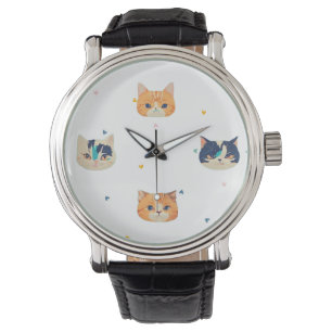 Phantastische Katzenuhr Armbanduhr