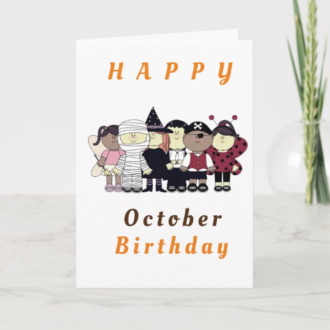 PHANTASTISCHE KID HAT **OKTOBER** GEBURTSTAG KARTE (Vorderseite)