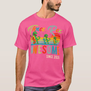 Phantastische Kinder Drei Rex Dinosaurier 3Rd Gebu T-Shirt