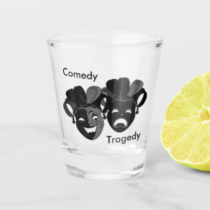 Phantastische Komödie und die Masken des Tragedy T Schnapsglas