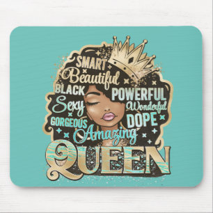 Phantastische Königin Melanin Frau Sista Bling Tro Mousepad
