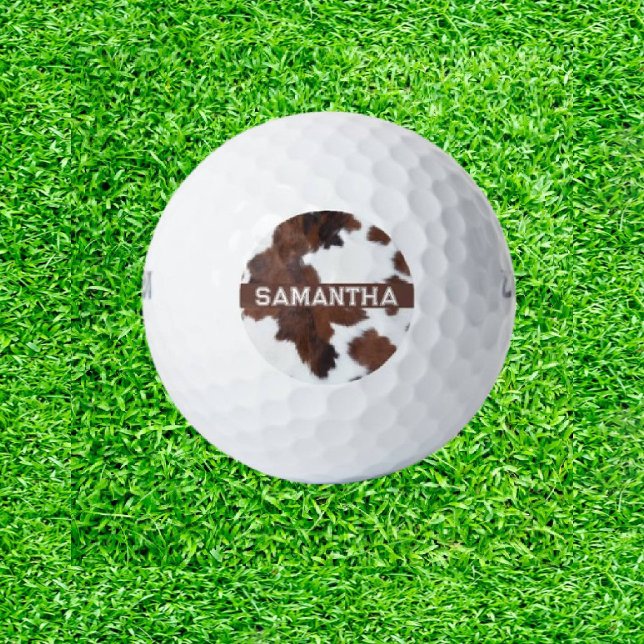 Phantastische Kuh Print Golf Balls Golfball (Swing in Style, Stand Out with Cowhide!)