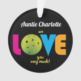 Phantastische Liebe-Pickleball, benutzerdefinierte Ornament