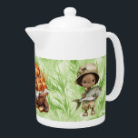 Phantastische Liebe und Fische Porzellan Teapot<br><div class="desc">Phantastische Liebe und Fische Porzellan Teapot</div>