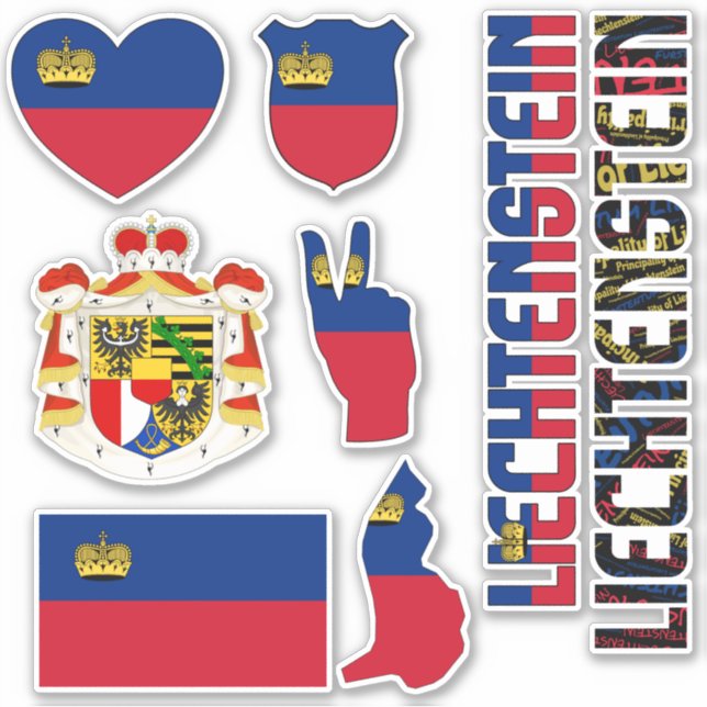 Phantastische Liechtensteiner Staatssymbole Aufkleber (Vorderseite)