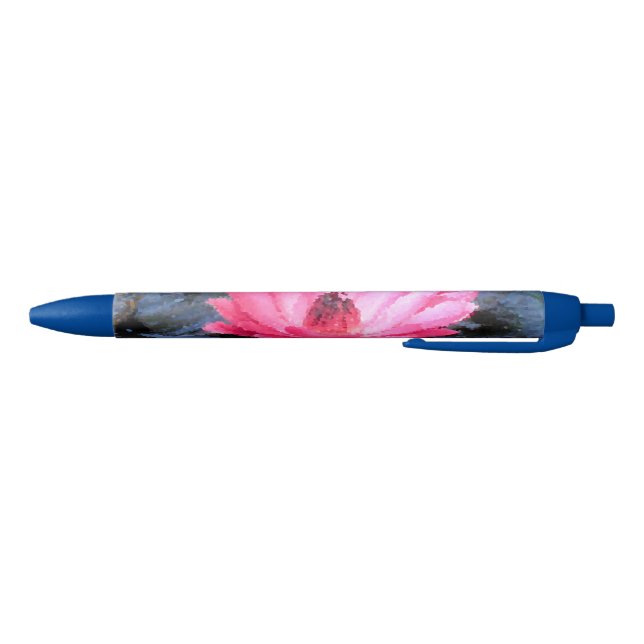 Phantastische Lilie mit Rot Rosa Lila Grün Kugelschreiber (Unterseite)