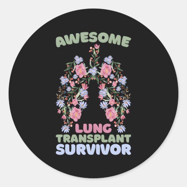 Phantastische Lungentransplantation Survivor Runder Aufkleber (Vorderseite)