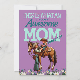 Phantastische Mama Cowgirl Muttertag Personalisier Karte