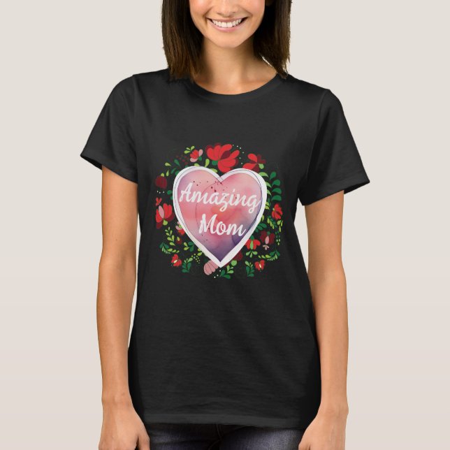Phantastische Mama Kalligrafisches Skript Mutterta T-Shirt (Vorderseite)