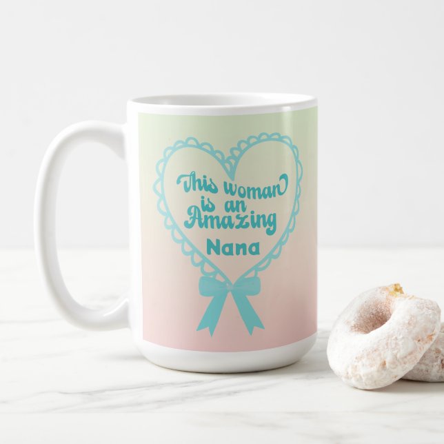 Phantastische Mama Nana Muttertag Blau Kaffeetasse (Mit Donut)
