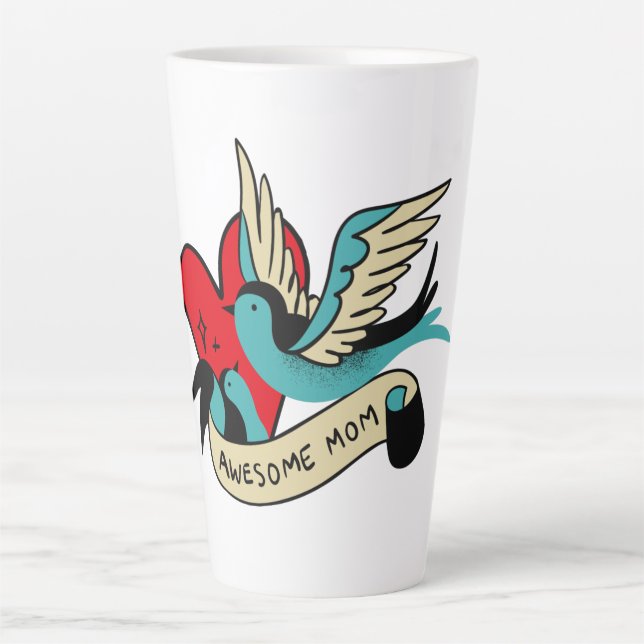 Phantastische Mama Tattoo Milchtasse (Vorderseite)