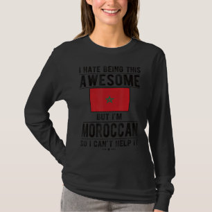 Phantastische marokkanische Flagge Marokkanischer T-Shirt