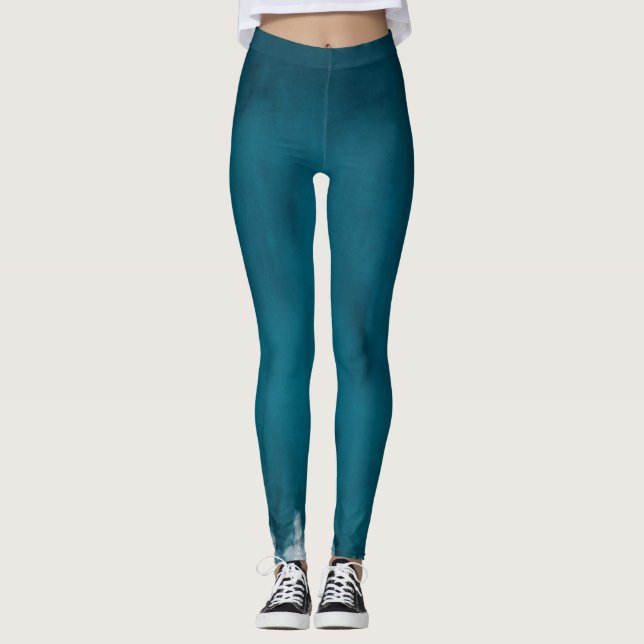 Phantastische Meereswellen Leggings (Vorderseite)