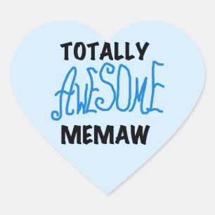 Phantastische Memaw Blue T - Shirt und Geschenke Herz-Aufkleber