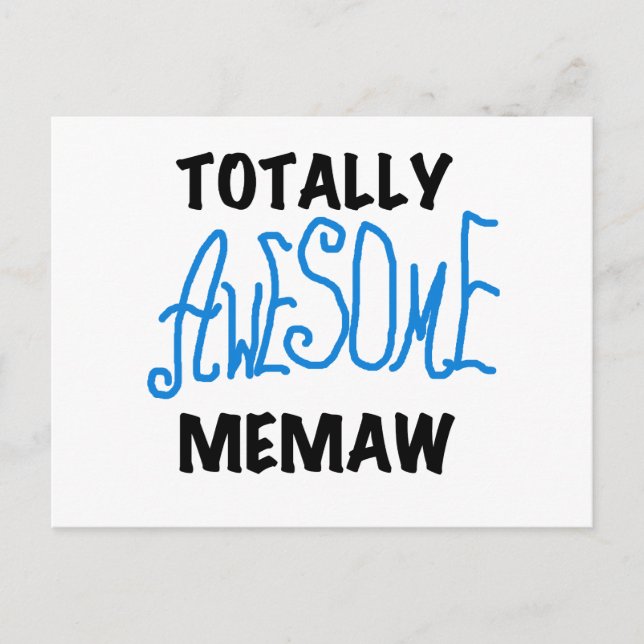 Phantastische Memaw Blue T - Shirt und Geschenke Postkarte (Vorderseite)