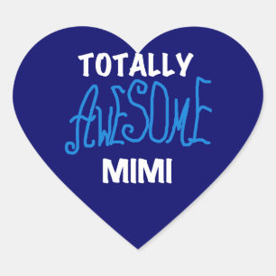 Phantastische Mimi Blue T - Shirt und Geschenke Herz-Aufkleber