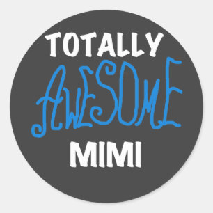 Phantastische Mimi Blue T - Shirt und Geschenke Runder Aufkleber