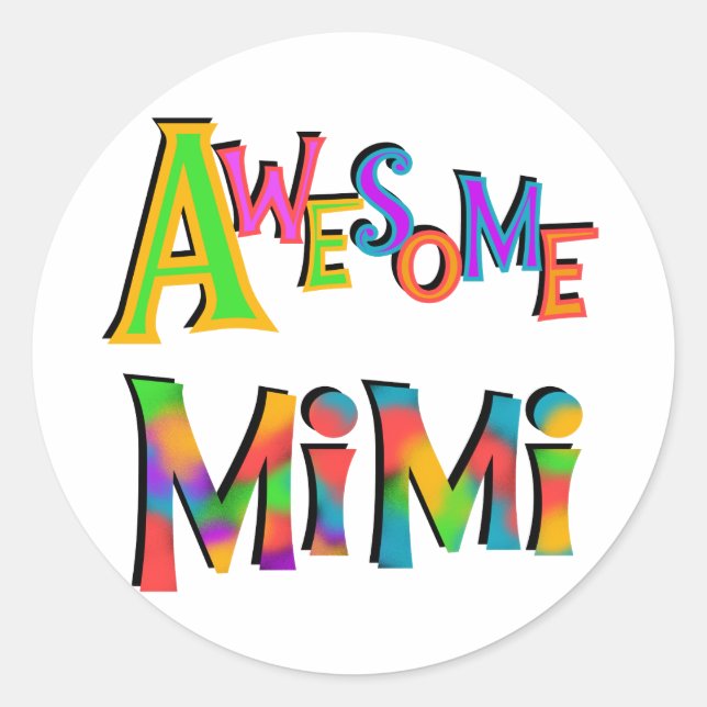 Phantastische Mimi-T - Shirt und Geschenke Runder Aufkleber (Vorderseite)