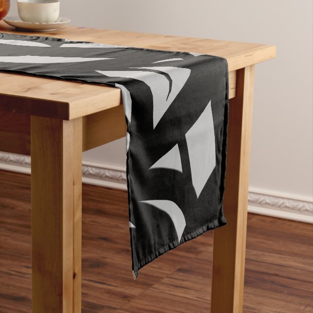 Phantastische Moderne Kunst Grau / Schwarz Mittelgroßer Tischläufer (Beispiel)