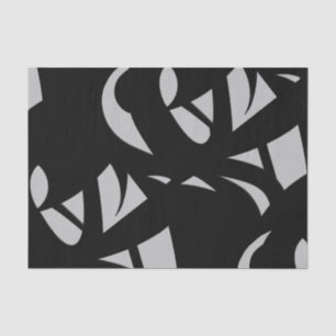 Phantastische Moderne Kunst Grau / Schwarz Seidenpapier