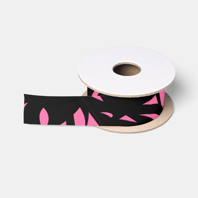 Phantastische Moderne Rosa / Schwarz Satinband (Spule)