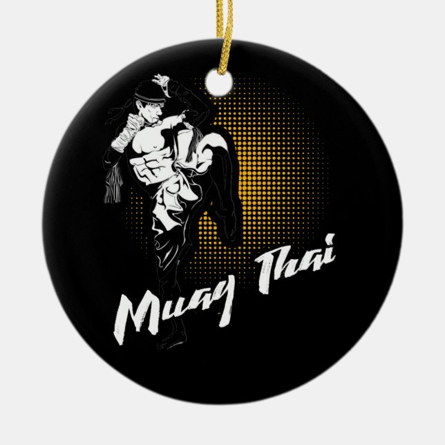 Phantastische Muay Thai Fists - Beängstigende Kamp Keramik Ornament (Vorne)