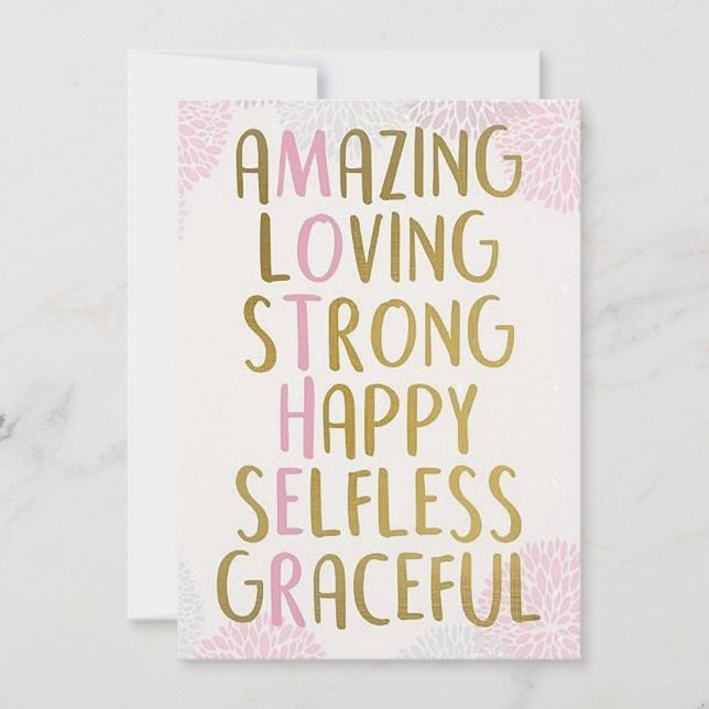 Phantastische Mutter Feiertagskarte (Vorderseite)