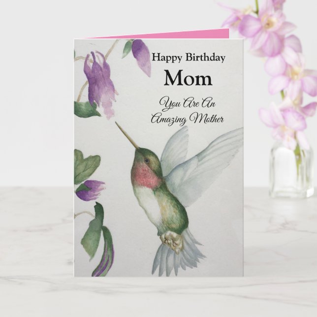 Phantastische Mutter glücklich Geburtstag Sweet Hu Karte (Orchidee)