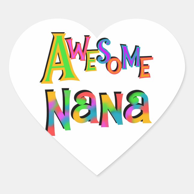 Phantastische Nana-T - Shirt und Geschenke Herz-Aufkleber (Vorderseite)