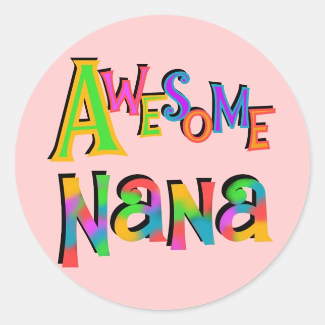 Phantastische Nana-T - Shirt und Geschenke Runder Aufkleber (Vorderseite)