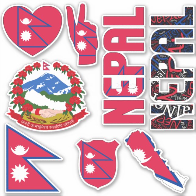 Phantastische nepalische Formen Staatssymbole Aufkleber (Vorderseite)