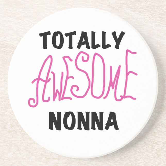 Phantastische Nonna Pink T - Shirt und Geschenke Getränkeuntersetzer (Vorne)